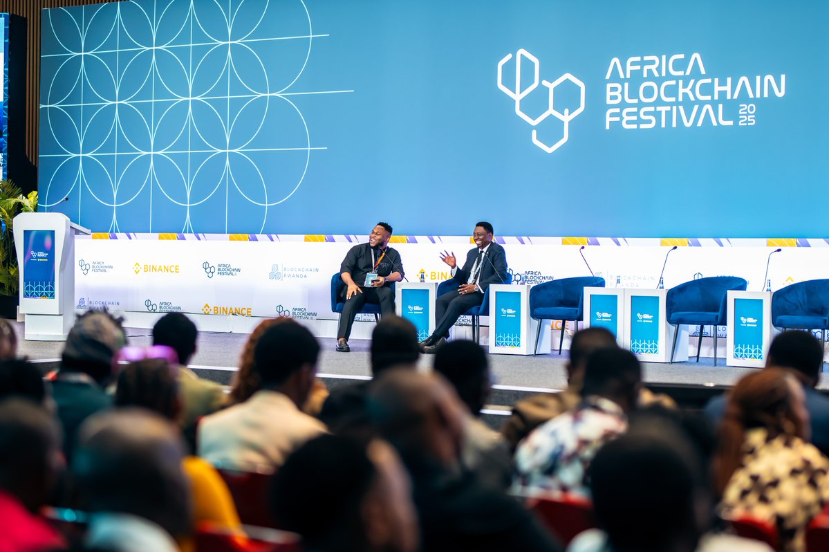 African innovators discussing AI and blockchain technology at Africa Blockchain Festival 2025