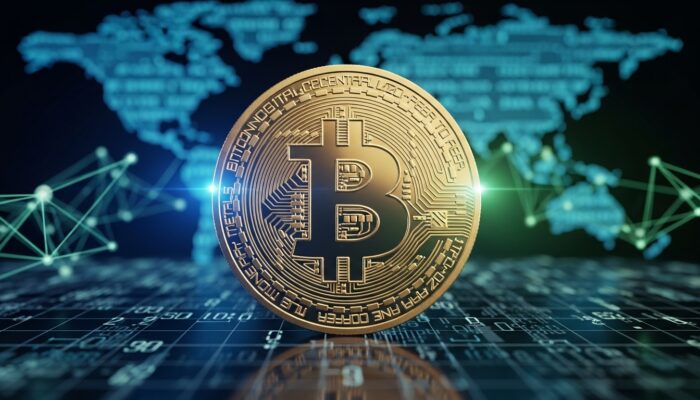 A financial chart showing Bitdeer's Bitcoin reserves dropping from 2,000 BTC to zero alongside an AI circuit board graphic.
