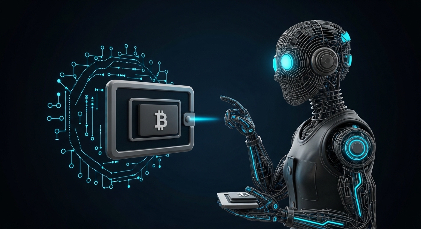 Illustration of Open Wallet Standard improving AI interaction with crypto wallets and blockchain transactions