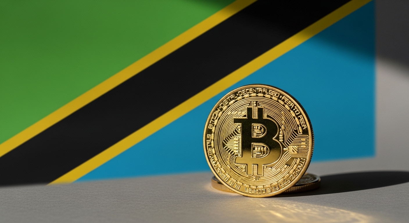 Illustration of Yellow Card crypto platform with Tanzania flag highlighting legal debate over cryptocurrency regulation in Tanzania
