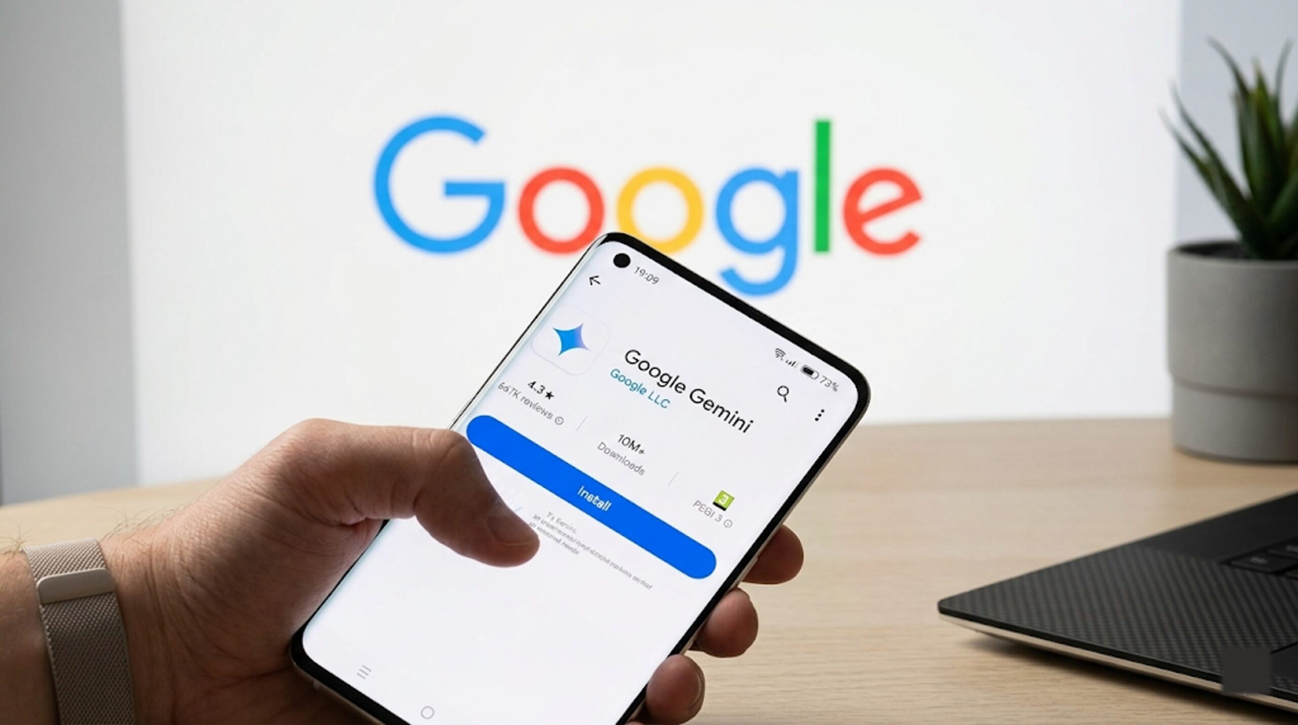 Google AI analyzing a user’s photo library on a smartphone with privacy concerns highlighted