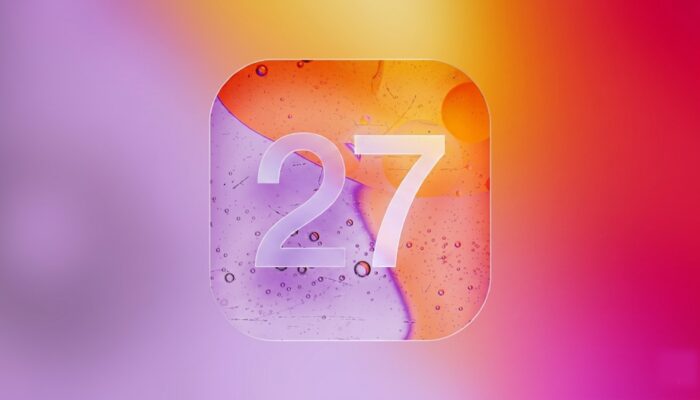 Apple iPhone displaying AI writing and automation tools in iOS 27