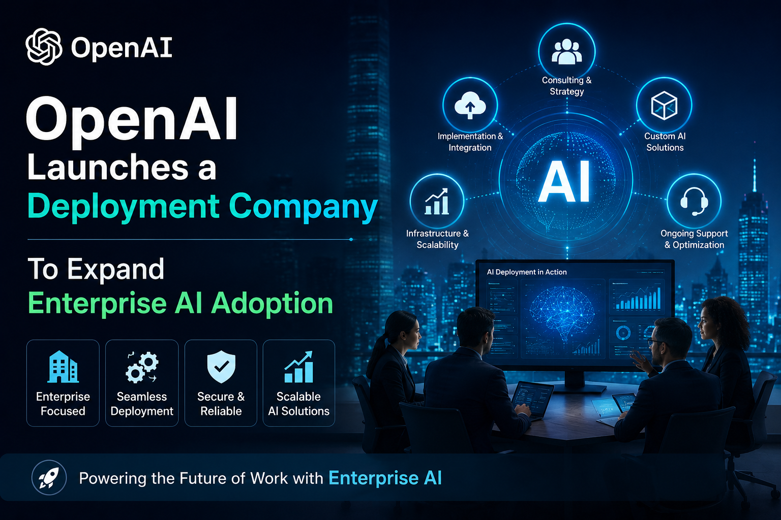 OpenAI Launches a Deployment Company OpenAI enterprise AI deployment initiative focused on helping businesses integrate artificial intelligence solutions at scale