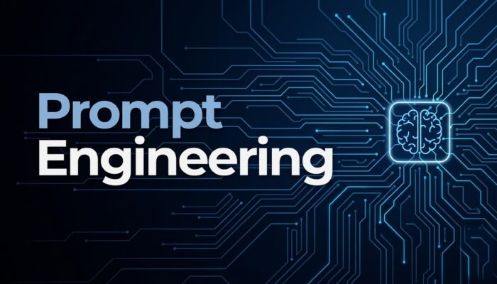Person creating AI prompts for generative artificial intelligence systems