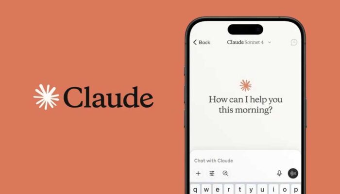 Claude AI interface with digital identity verification screen, security icons, and user authentication graphics