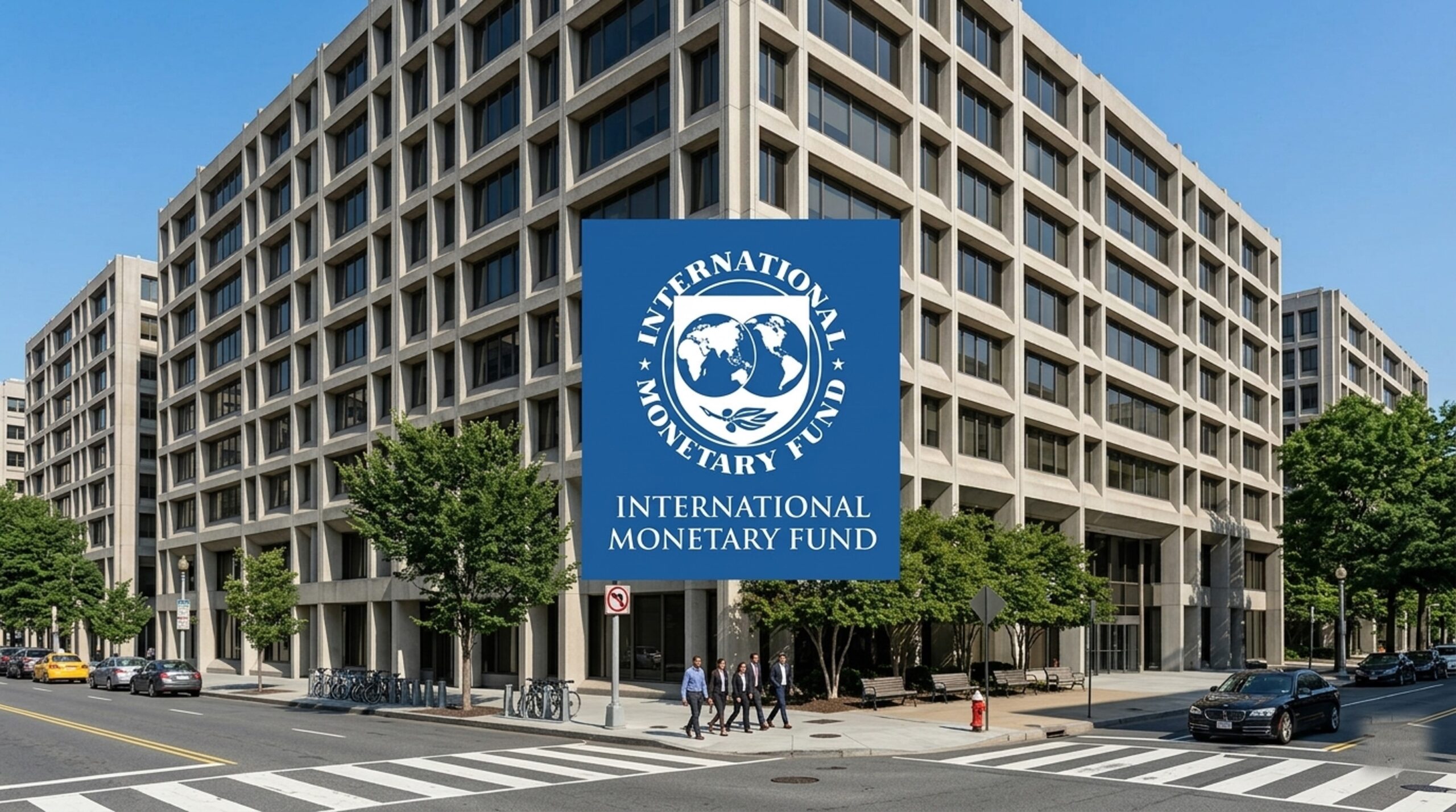 Illustration showing stablecoin adoption in Nigeria alongside IMF concerns over monetary stability and the growing influence of digital assets.