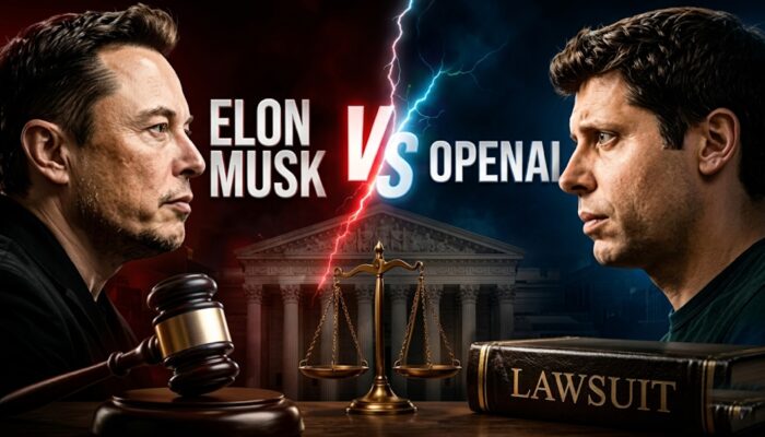 Illustration representing OpenAI’s legal victory in a trade secrets lawsuit involving xAI and ongoing competition in the AI sector.