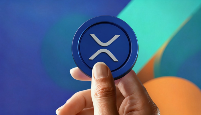 XRP cryptocurrency price chart holding above $1.10 with traders analyzing market trends and cautious sentiment indicators