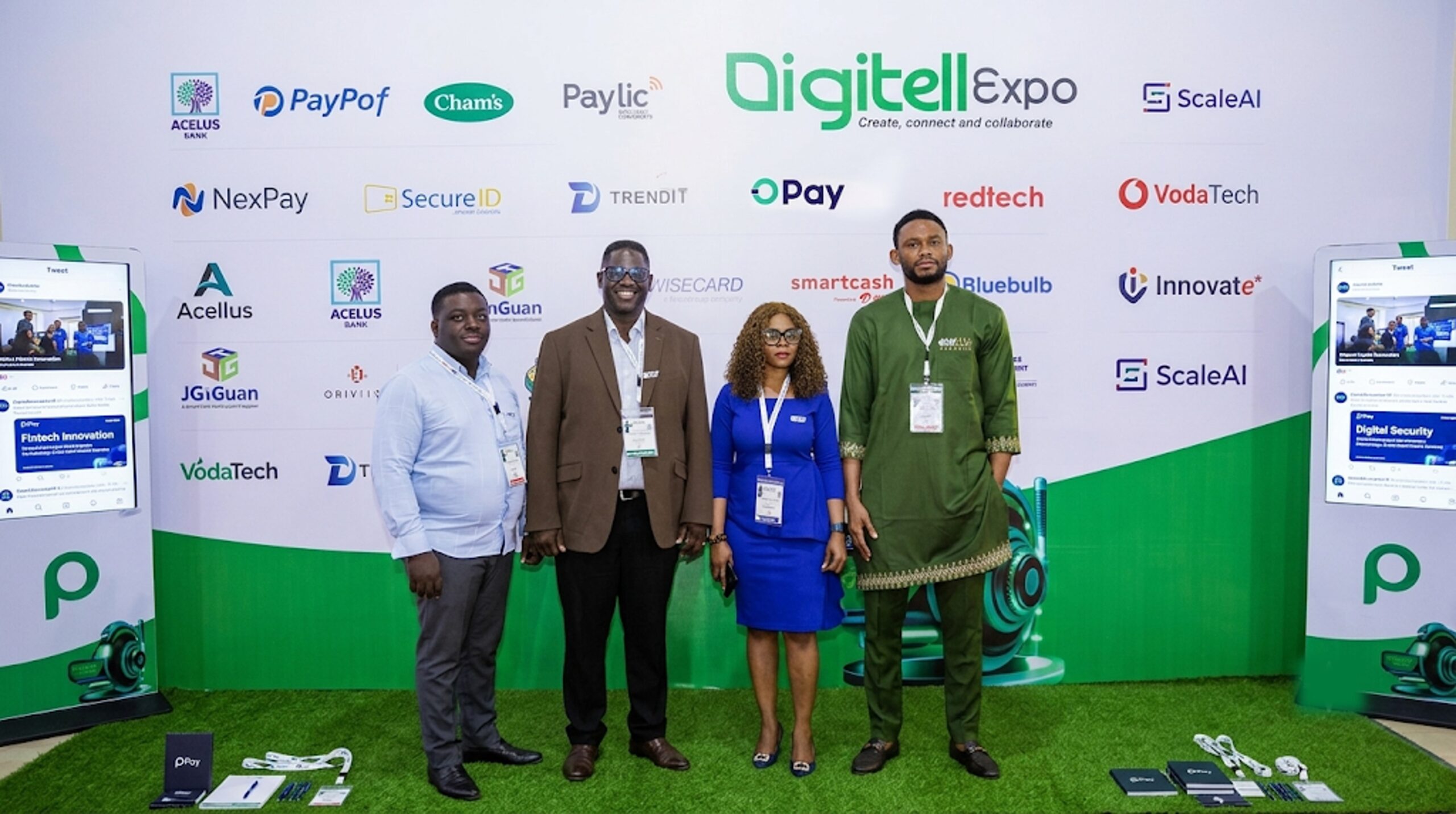OPay booth at Digital PayExpo 2026 in Nigeria featuring AI-powered payment solutions, digital banking technology, and fintech innovation displays