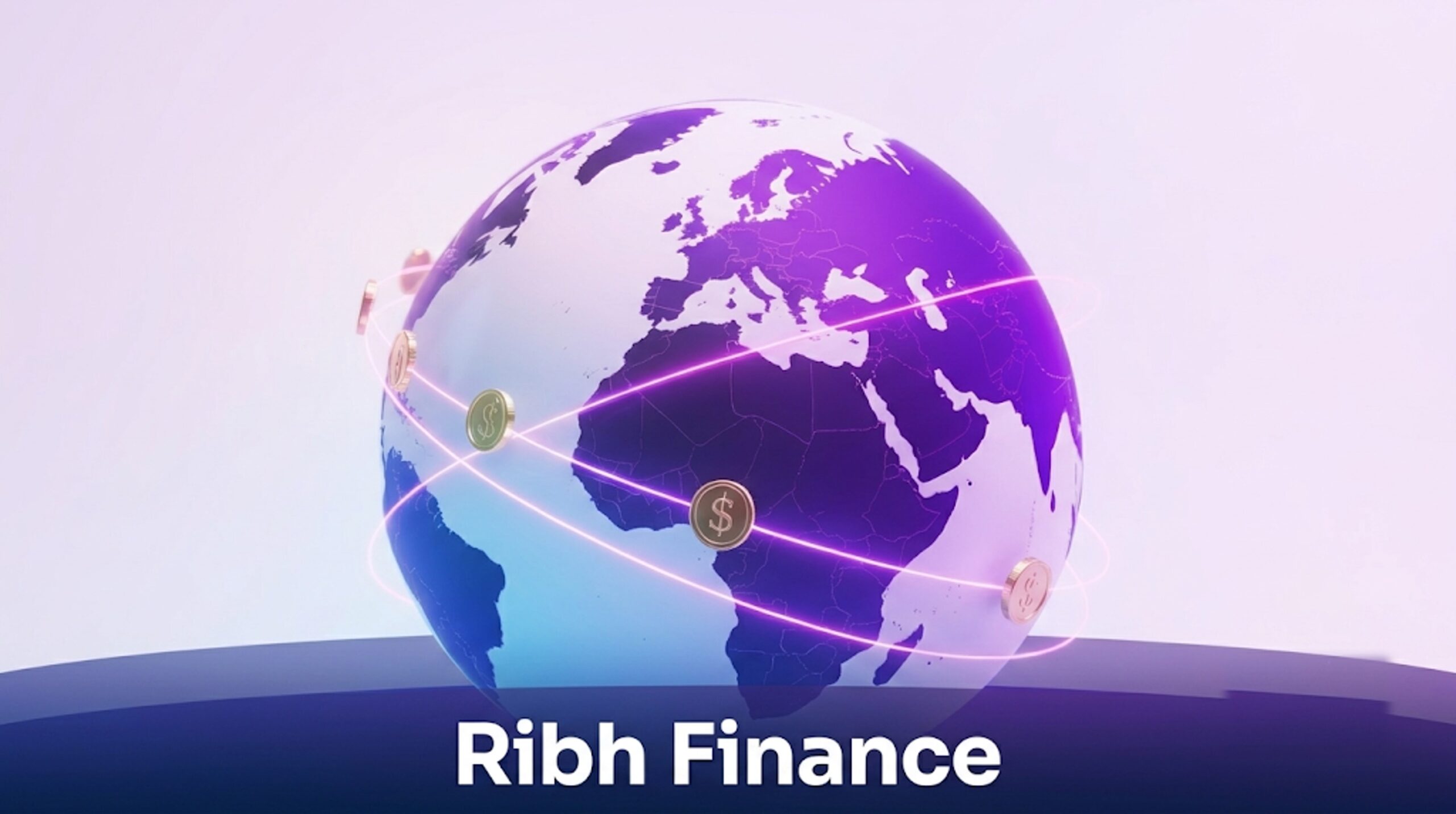 An illustration featuring the Ribh Finance logo, stablecoin icons, African businesses connected by blockchain payment rails, and digital transaction graphics symbolizing seamless cross-border payments.