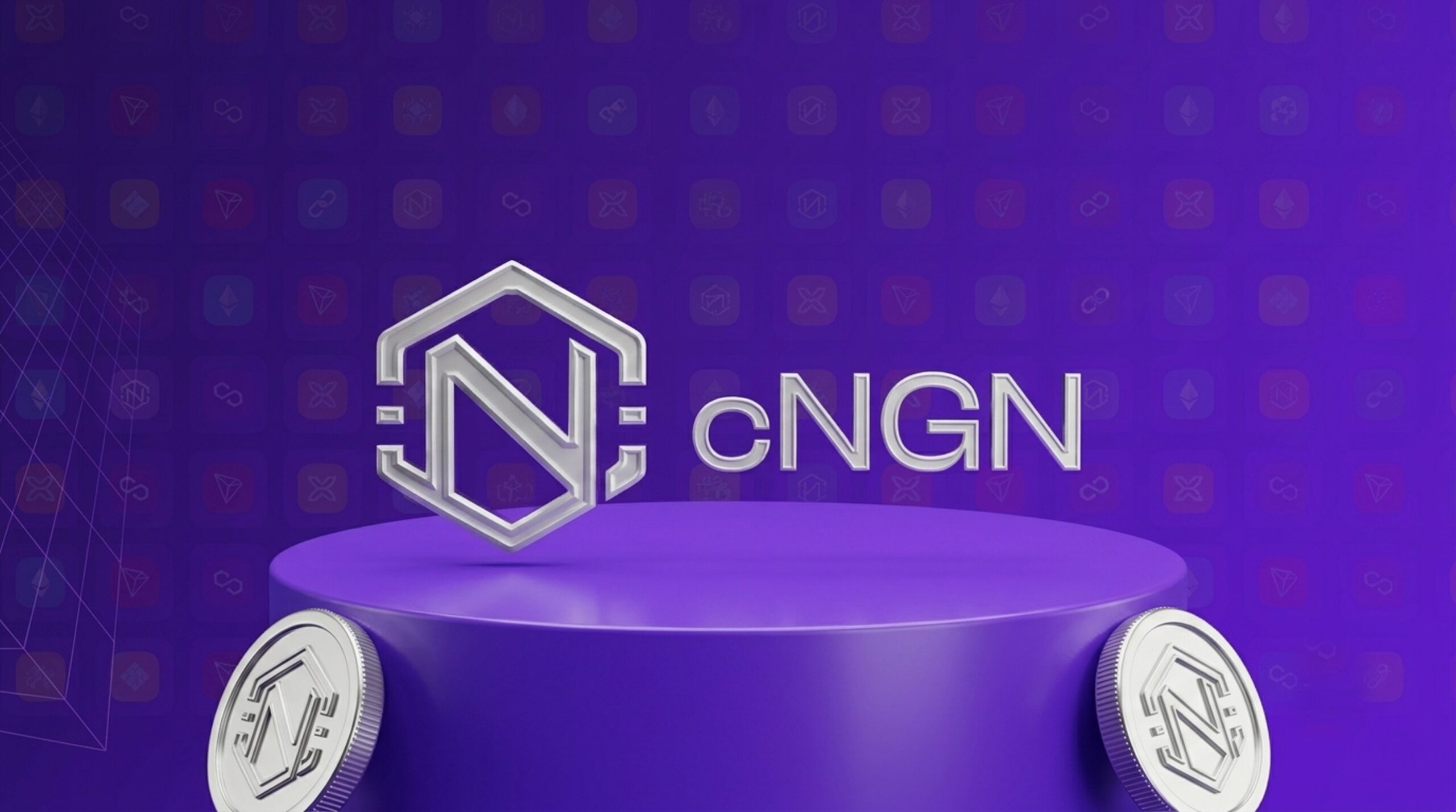 An illustration featuring the cNGN stablecoin logo, the Nigerian flag, digital payment networks, blockchain nodes, and naira symbols representing Nigeria's regulated digital economy.