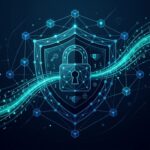 EthSystems branding with Ethereum logo, blockchain privacy graphics, encrypted network connections, and developers building secure Ethereum applications