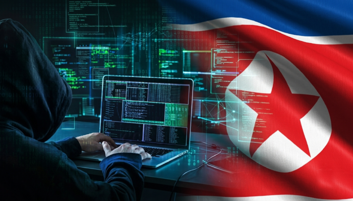 Digital network diagram depicting a cybersecurity investigation infiltrating a North Korean hacking infrastructure and uncovering global data breaches.