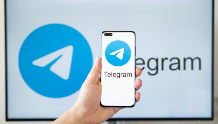 Telegram app displayed on an iPhone after being restored to the Apple App Store following a temporary removal.