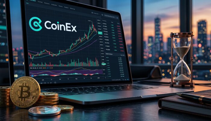 CoinEx cryptocurrency exchange logo representing the platform’s planned shutdown