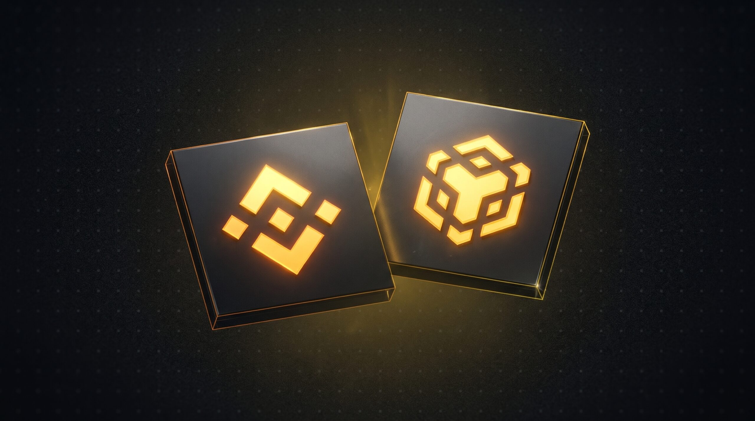 Glowing 3D golden BNB cryptocurrency coin set against high-speed digital blockchain network data tracks